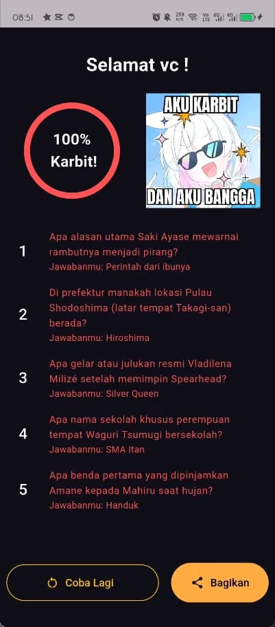 Karbit - Quiz App visual artifact 1