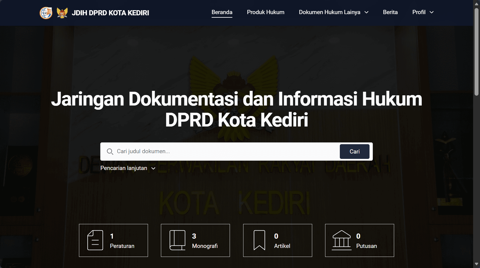 Preview of JDIH DPRD Kota Kediri